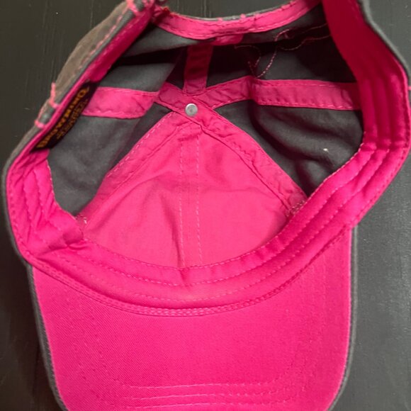 Browning Women OS Grey Pink Tan Adjustable Cotton Hat - Picture 4 of 4